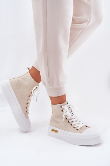 chaussures de loisirs à semelles Féminin avec une plateforme beige Laviriona