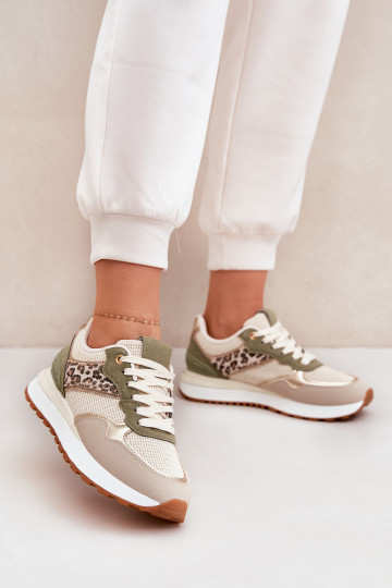 baskets Féminin et des écrits avec une plateforme couleur verte Davinara 2