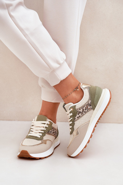 baskets Féminin et des écrits avec une plateforme couleur verte Davinara