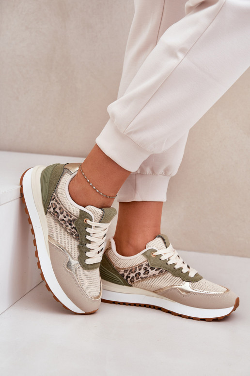 baskets Féminin et des écrits avec une plateforme couleur verte Davinara