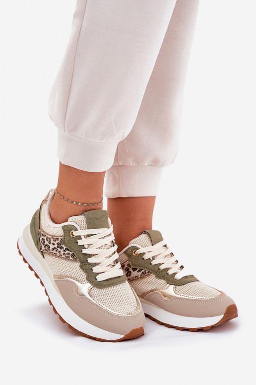 baskets Féminin et des écrits avec une plateforme couleur verte Davinara