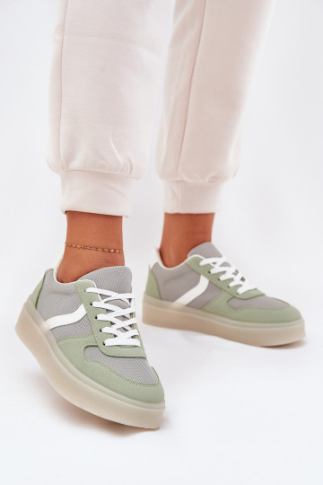 Faible Chaussures modèle baskets Féminin avec une plateforme couleur verte Telmira 2