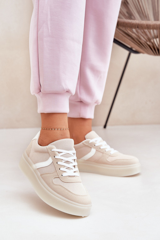 Faible Chaussures modèle baskets Féminin avec une plateforme beige Telmira