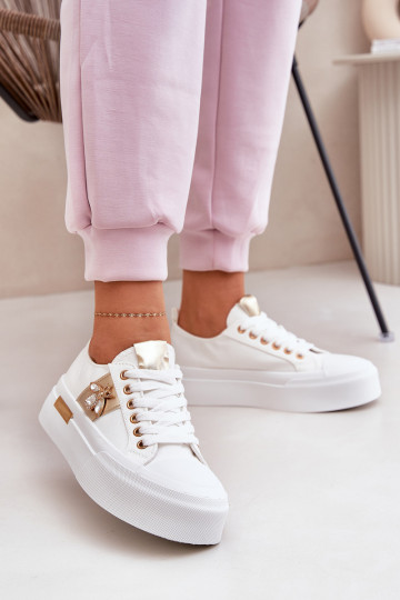 Chaussures de loisirs avec une plateforme Avec des décorations Detalem couleur blanche Annisae 2