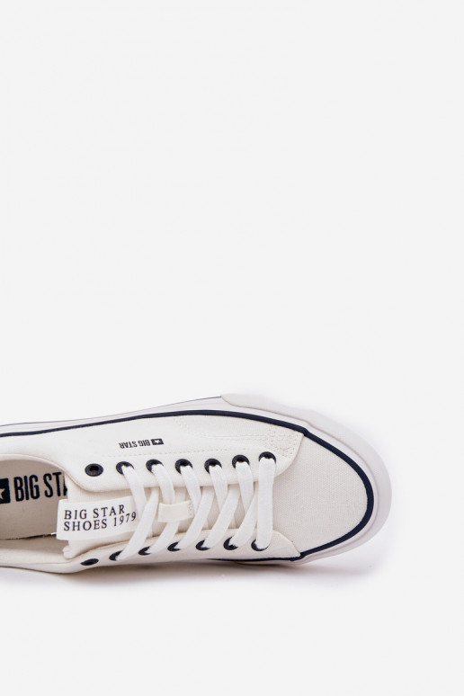 Chaussures de loisirs basses pour hommes Big Star NN174017 blanches