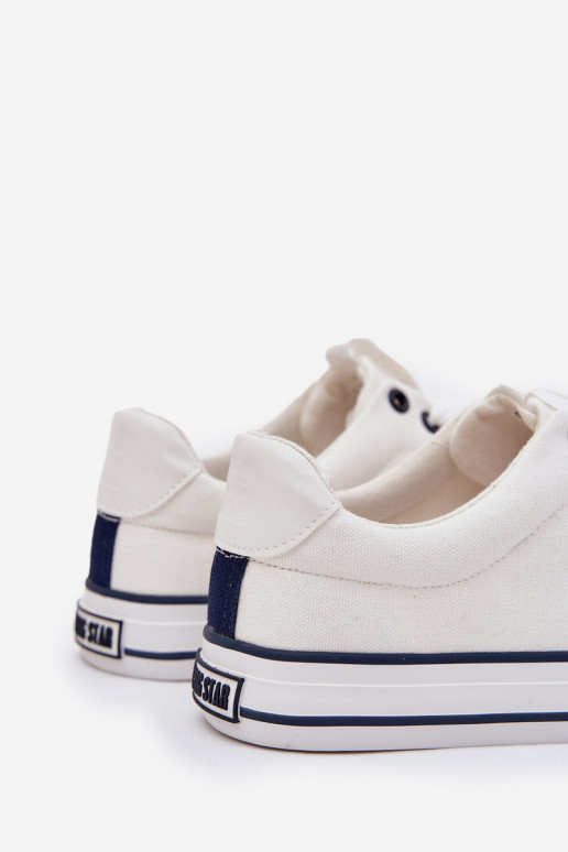 Chaussures de loisirs basses pour hommes Big Star NN174017 blanches