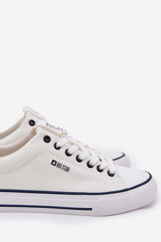 Chaussures de loisirs basses pour hommes Big Star NN174017 blanches
