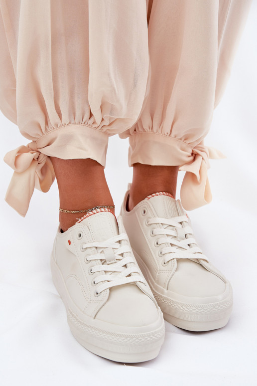 Chaussures de loisirs avec une plateforme en cuir écologique Big Star RR274A297 couleur ivoire Chaussures de loisirs avec une plateforme en cuir écologique Big Star RR274A297 couleur ivoire