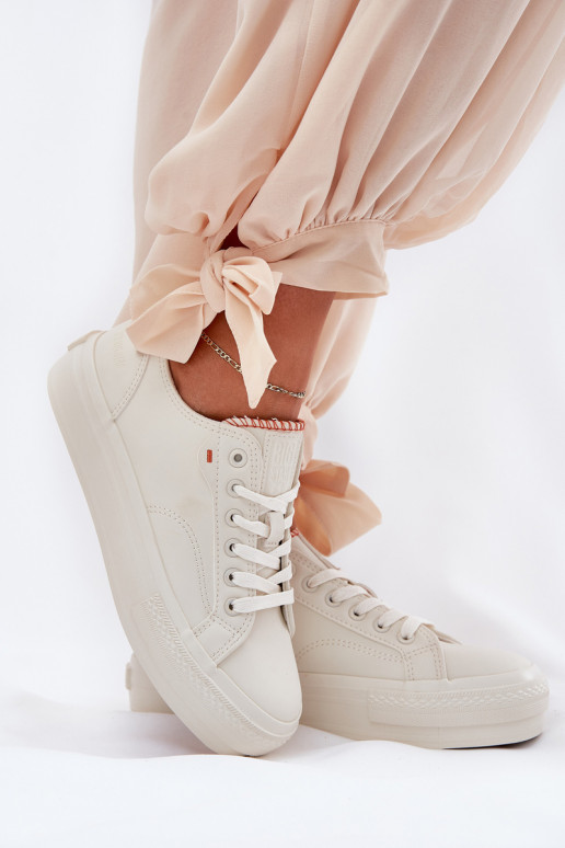 Chaussures de loisirs avec une plateforme en cuir écologique Big Star RR274A297 couleur ivoire Chaussures de loisirs avec une plateforme en cuir écologique Big Star RR274A297 couleur ivoire