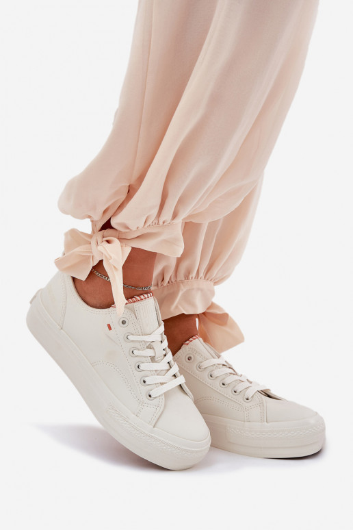 Chaussures de loisirs avec une plateforme en cuir écologique Big Star RR274A297 couleur ivoire Chaussures de loisirs avec une plateforme en cuir écologique Big Star RR274A297 couleur ivoire