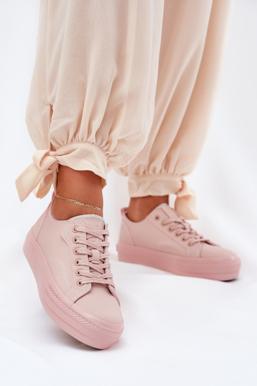 Chaussures de loisirs avec une plateforme en cuir écologique Big Star RR274A294 couleur rose Chaussures de loisirs avec une plateforme en cuir écologique Big Star RR274A294 couleur rose