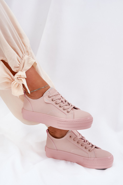 Chaussures de loisirs avec une plateforme en cuir écologique Big Star RR274A294 couleur rose Chaussures de loisirs avec une plateforme en cuir écologique Big Star RR274A294 couleur rose