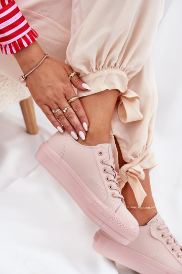 Bottes de loisirs à plateforme en simili cuir Big Star RR274A294 rose