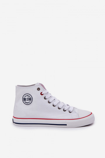 Chaussures décontractées pour hommes Big Star NN174305 HI-POLY SYSTEM blanches 2