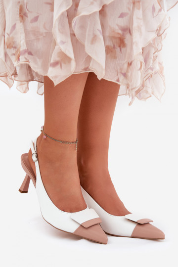 Style élégant chaussures à talons hauts avec des ornements Eko Peau couleur blanche Ottoles 2