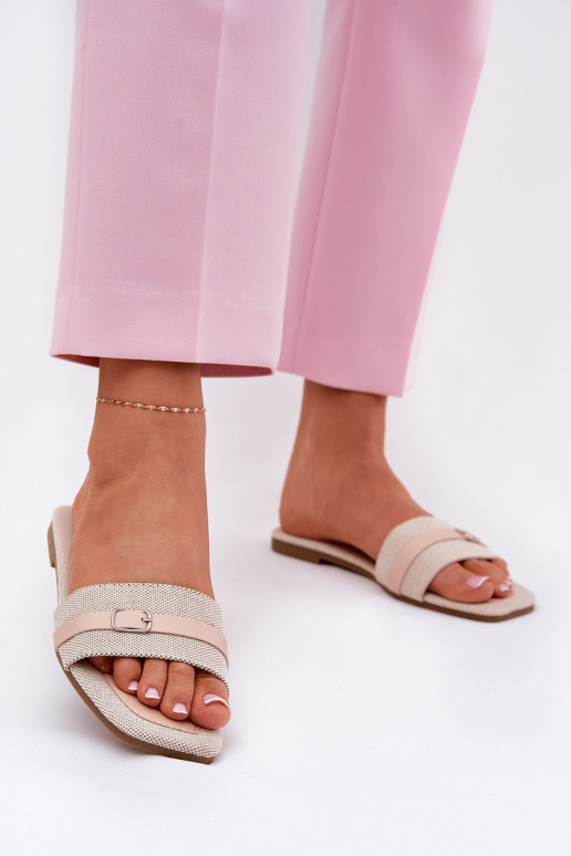 isocèle Pantoufles pour femmes avec des sangles I avec boucles beige Zilina isocèle Pantoufles pour femmes avec des sangles I avec boucles beige Zilina