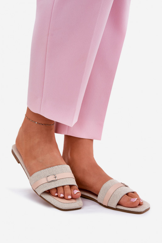 isocèle Pantoufles pour femmes avec des sangles I avec boucles beige Zilina isocèle Pantoufles pour femmes avec des sangles I avec boucles beige Zilina