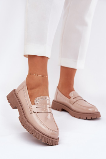 mocassins pour femmes avec effet vernis Avec décoration beige Activéllae 2