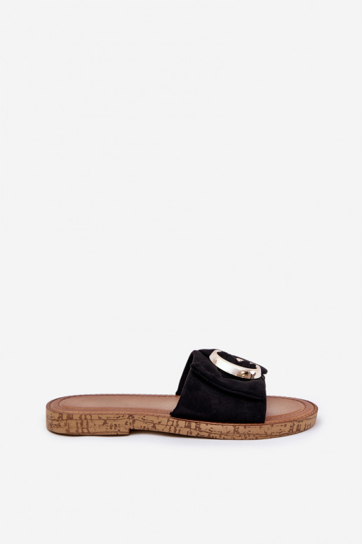 isocèle Pantoufles pour femmes Avec des décorations Detalem couleur noire Nellodra isocèle Pantoufles pour femmes Avec des décorations Detalem couleur noire Nellodra