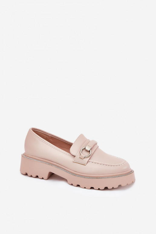 mocassins pour femmes Décoré Cyrkoniami beige Patina