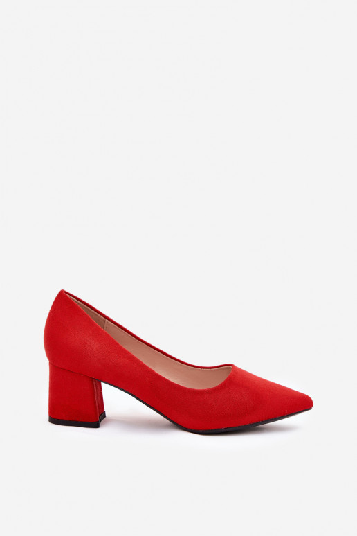Chaussures Féminin Ze Szpiczastymi Noskami avec des talons couleur rouge Merinette