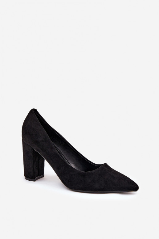 Eko Chaussures en daim avec des talons couleur noire Ellinoria