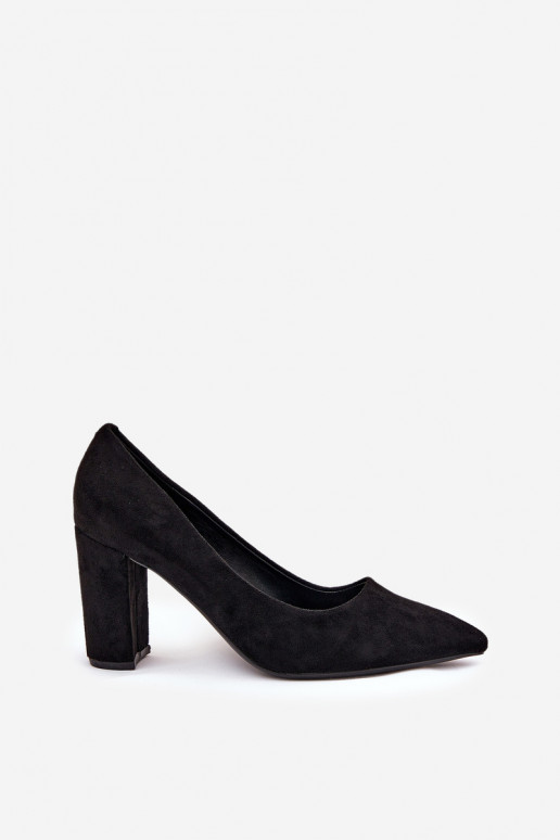 Eko Chaussures en daim avec des talons couleur noire Ellinoria