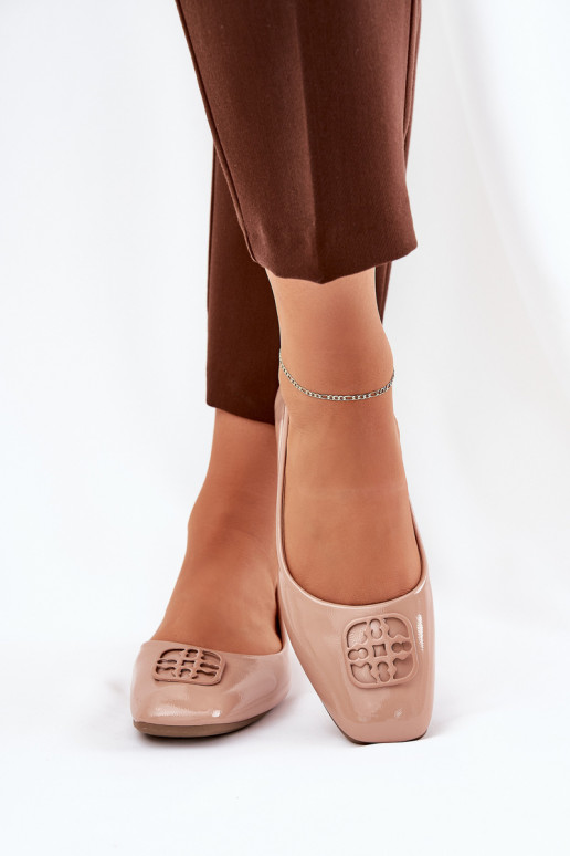 avec effet vernis Style élégant Ballerines Féminin Avec des décorations Detalem Vinceza 17377 beige avec effet vernis Style élégant Ballerines Féminin Avec des décorations Detalem Vinceza 17377 beige