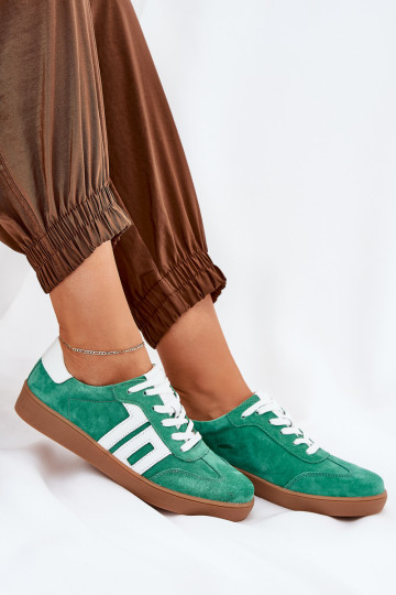Baskets en daim Vinceza 79517 couleur verte