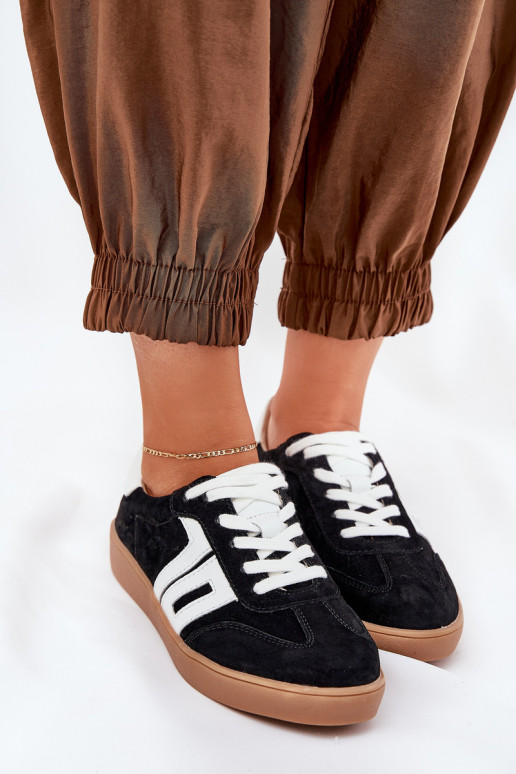 Chaussures modèle baskets baskets en daim Vinceza 79517 couleur noire Chaussures modèle baskets baskets en daim Vinceza 79517 couleur noire