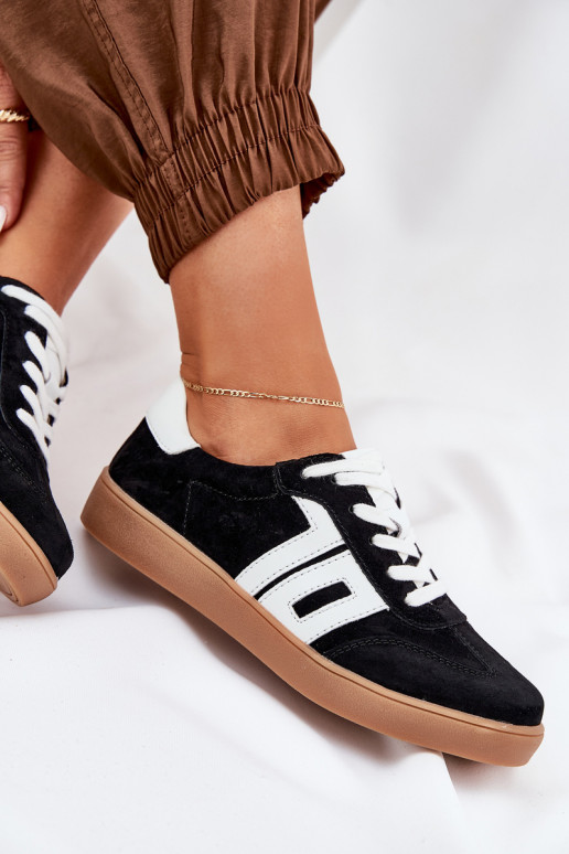 Chaussures modèle baskets baskets en daim Vinceza 79517 couleur noire Chaussures modèle baskets baskets en daim Vinceza 79517 couleur noire