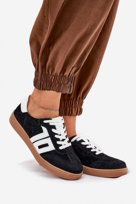 Chaussures modèle baskets baskets en daim Vinceza 79517 couleur noire Chaussures modèle baskets baskets en daim Vinceza 79517 couleur noire