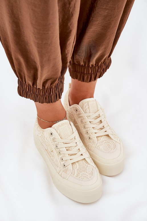 avec des motifs de dentelle Chaussures de loisirs Big Star RR274746 beige avec des motifs de dentelle Chaussures de loisirs Big Star RR274746 beige