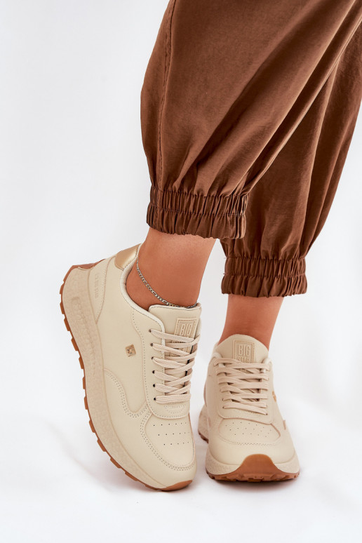 baskets Féminin Big Star RR274630 HI-POLY SYSTEM beige  baskets Féminin Big Star RR274630 HI-POLY SYSTEM beige