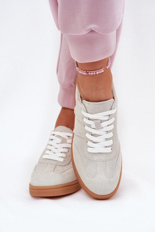 en daim Faible Chaussures modèle baskets Féminin couleur grise Paliana en daim Faible Chaussures modèle baskets Féminin couleur grise Paliana
