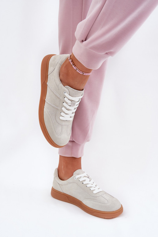 en daim Faible Chaussures modèle baskets Féminin couleur grise Paliana en daim Faible Chaussures modèle baskets Féminin couleur grise Paliana