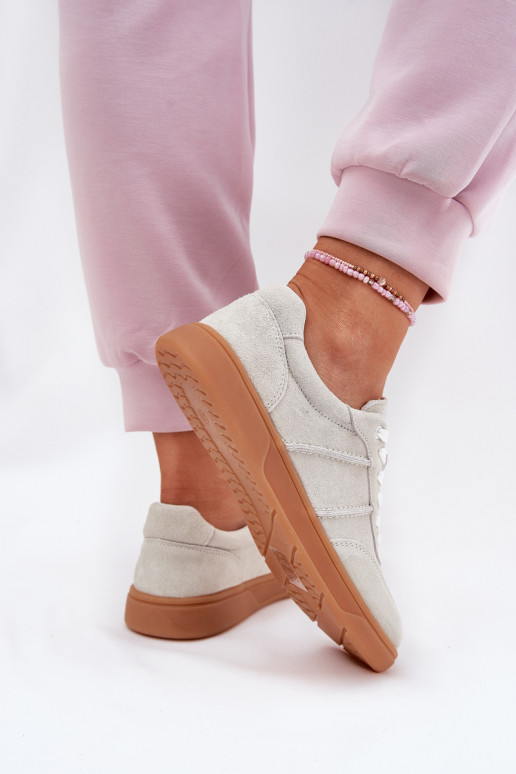 en daim Faible Chaussures modèle baskets Féminin couleur grise Paliana en daim Faible Chaussures modèle baskets Féminin couleur grise Paliana