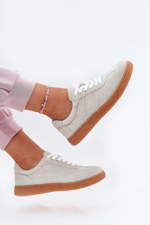 en daim Faible Chaussures modèle baskets Féminin couleur grise Paliana en daim Faible Chaussures modèle baskets Féminin couleur grise Paliana