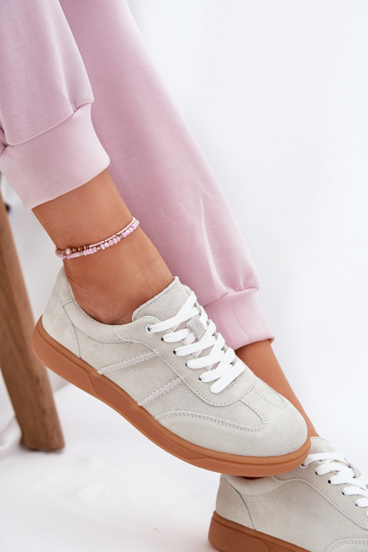 en daim Faible Chaussures modèle baskets Féminin couleur grise Paliana en daim Faible Chaussures modèle baskets Féminin couleur grise Paliana