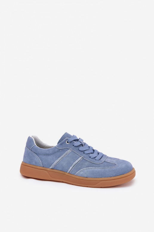 en daim Faible Chaussures modèle baskets Féminin couleur bleue Paliana