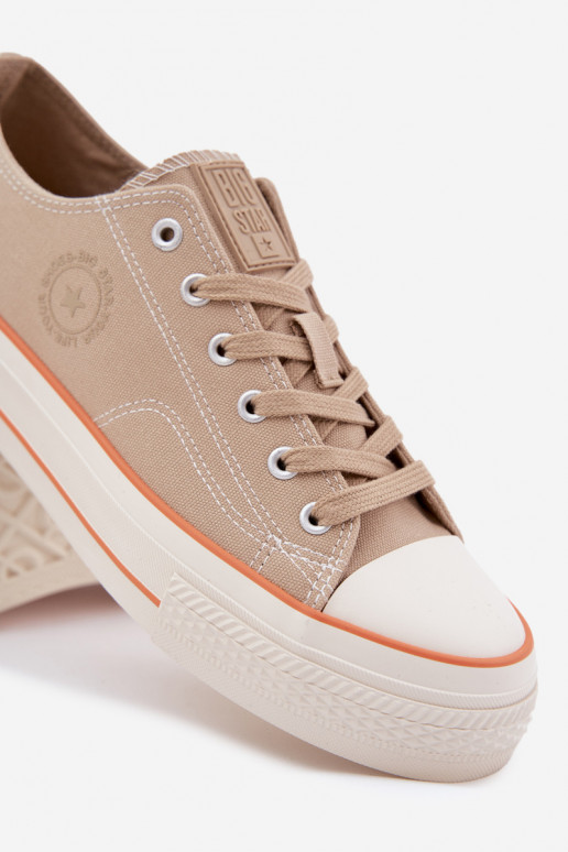 Chaussures décontractées pour hommes avec une plateforme Big Star RR174323 beige Chaussures décontractées pour hommes avec une plateforme Big Star RR174323 beige