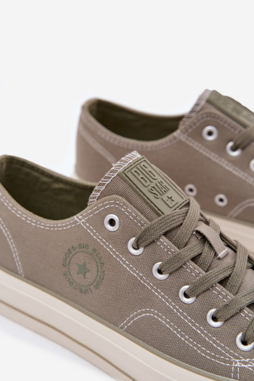 Chaussures décontractées pour hommes avec une plateforme Big Star RR174325 couleur verte Chaussures décontractées pour hommes avec une plateforme Big Star RR174325 couleur verte