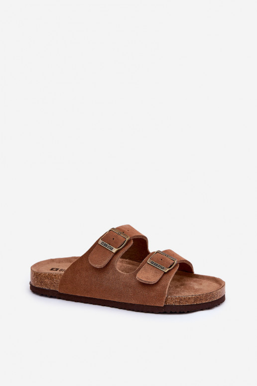 Chaussons femme en daim avec boucles Big Star RR274A394 marron Chaussons femme en daim avec boucles Big Star RR274A394 marron