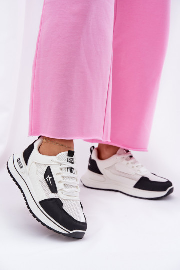 baskets Féminin avec une plateforme Big Star RR274A223 HI-POLY SYSTEM Blanc-couleur noire 2