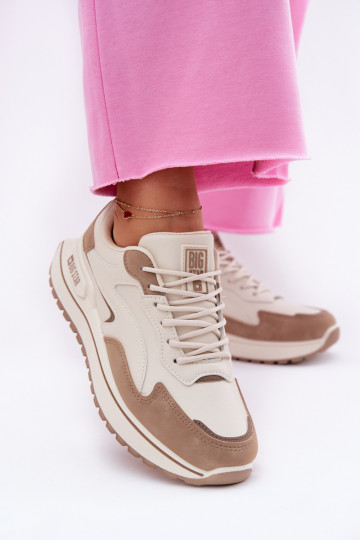 Chaussures modèle baskets Féminin Big Star RR274A216 HI-POLY SYSTEM beige