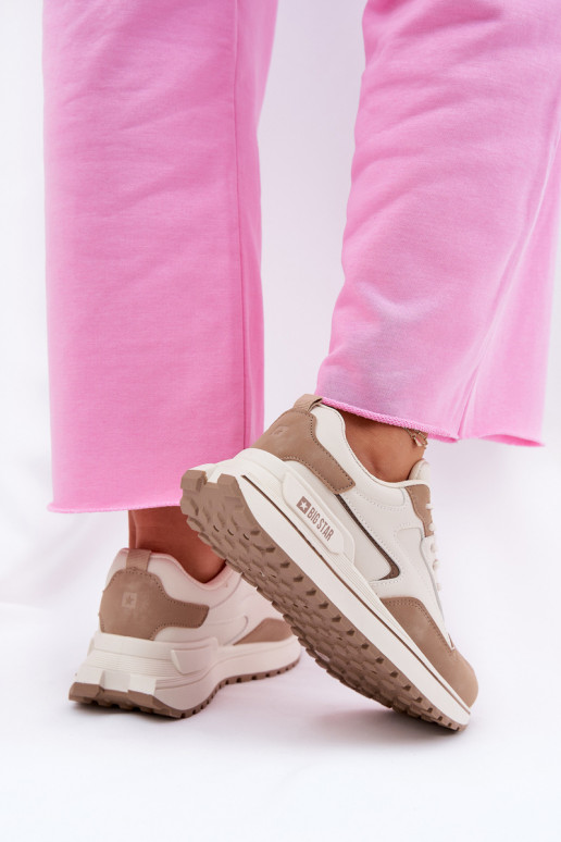 Chaussures modèle baskets Féminin Big Star RR274A216 HI-POLY SYSTEM beige Chaussures modèle baskets Féminin Big Star RR274A216 HI-POLY SYSTEM beige