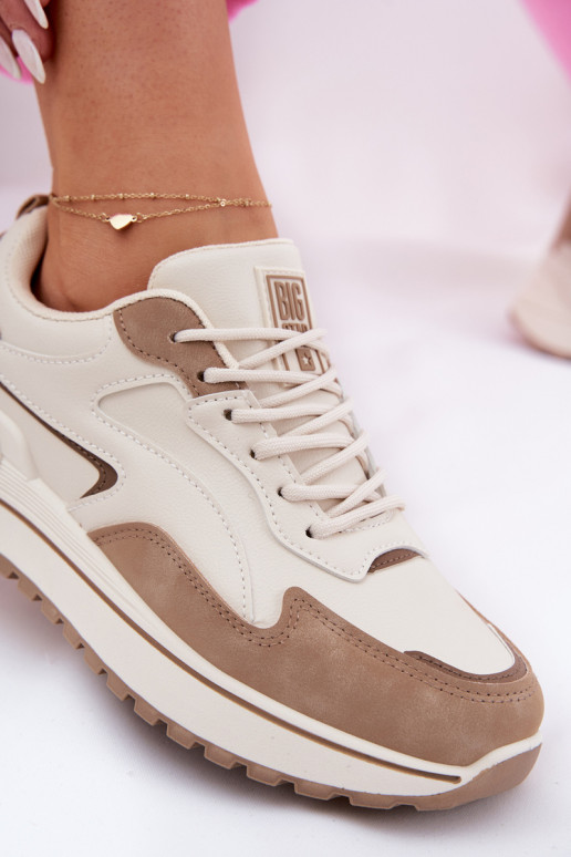 Chaussures modèle baskets Féminin Big Star RR274A216 HI-POLY SYSTEM beige Chaussures modèle baskets Féminin Big Star RR274A216 HI-POLY SYSTEM beige