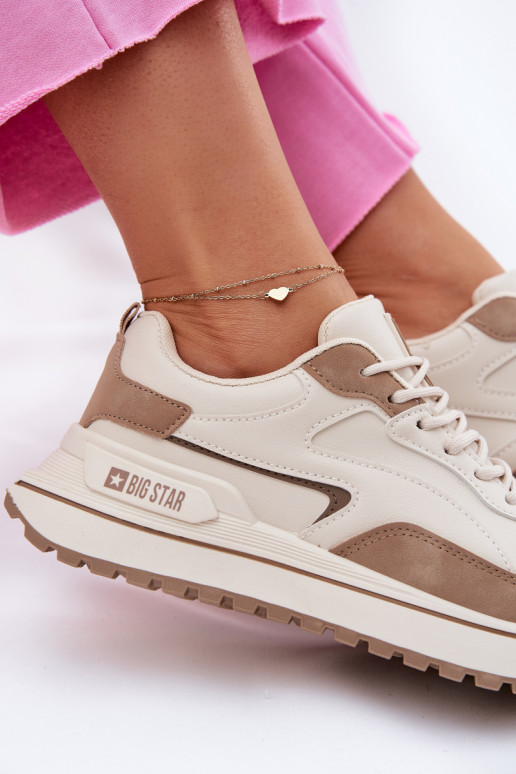 Chaussures modèle baskets Féminin Big Star RR274A216 HI-POLY SYSTEM beige Chaussures modèle baskets Féminin Big Star RR274A216 HI-POLY SYSTEM beige