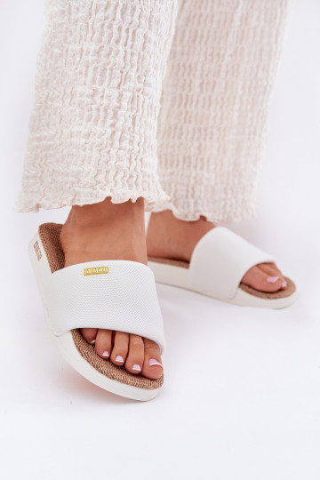 Chaussons blancs pour femmes Big Star RR274A103 2