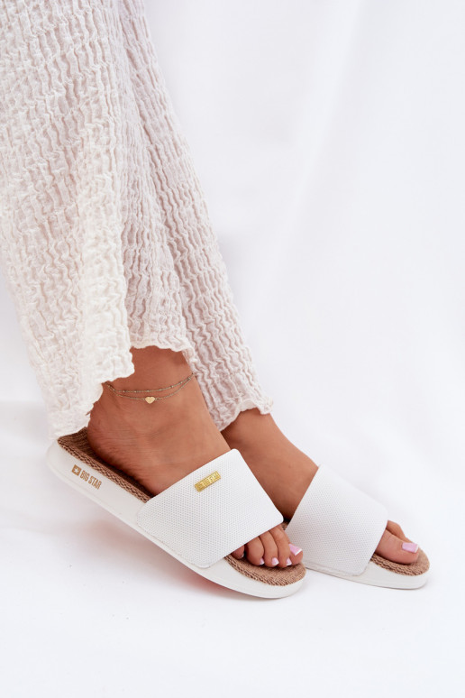 Pantoufles pour femmes Big Star RR274A103 couleur blanche